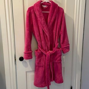 Charter Club Plush Robe, Pink, Size Small